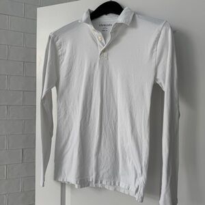 Crewcuts White Long-Sleeve Polo Shirt